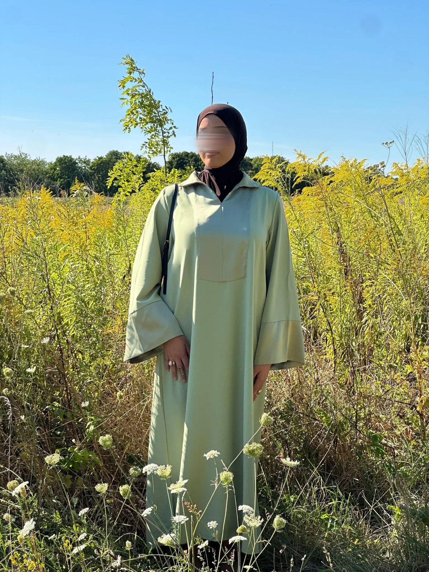 Robe Hayat Verte Hnynnamodesty