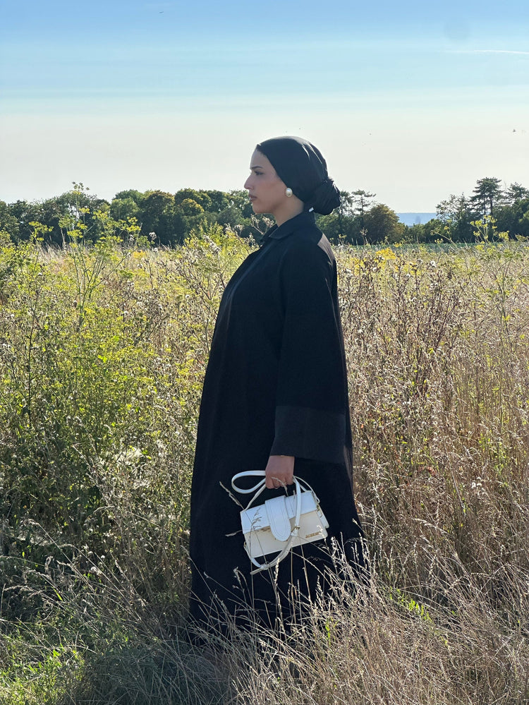 Robes Hayat avec empiècements satinés