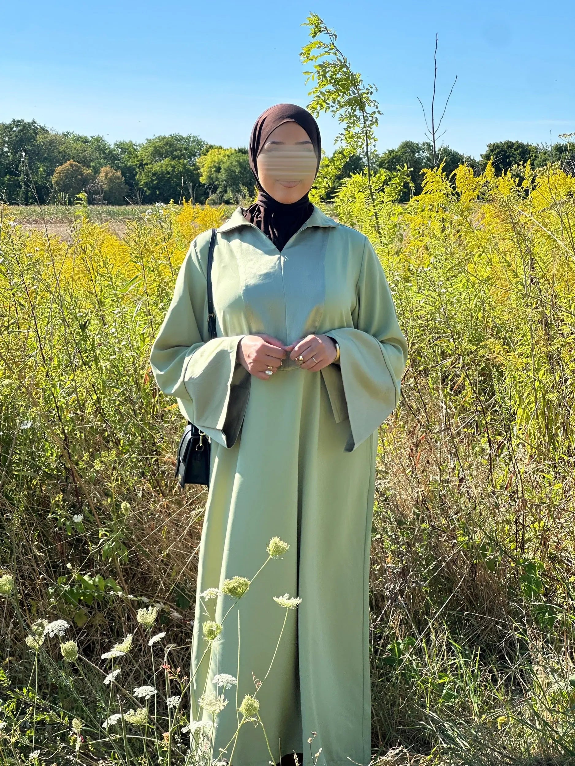 Robe Hayat Verte Hnynnamodesty