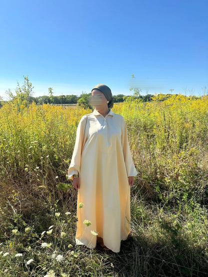 Robe Hayat Jaune Hnynnamodesty