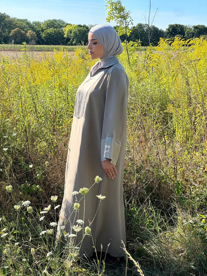 Robe Hayat Taupe Hnynnamodesty