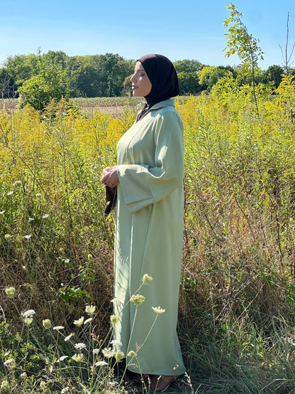 Robe Hayat Verte Hnynnamodesty