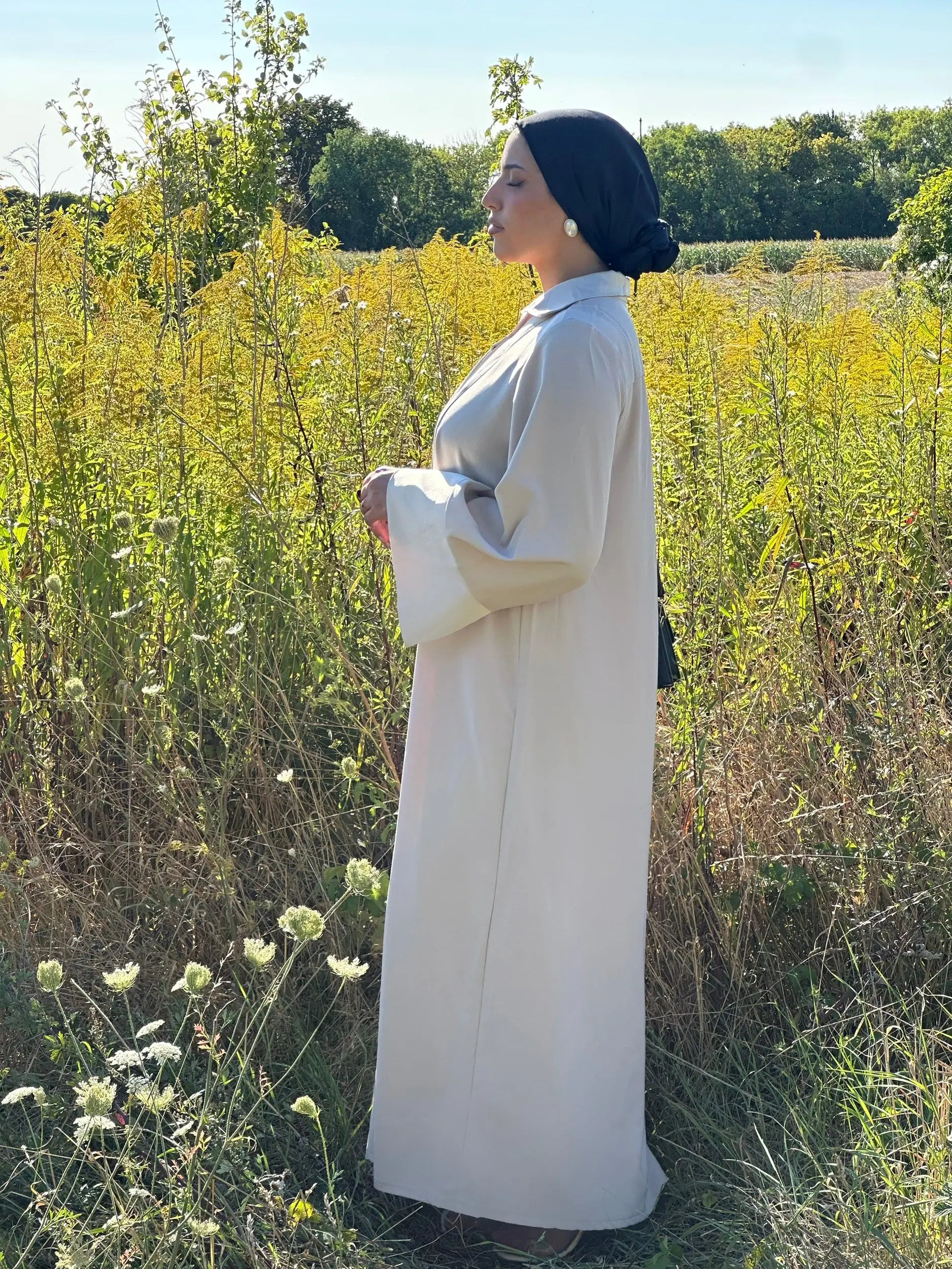 Robe Hayat Beige Hnynnamodesty