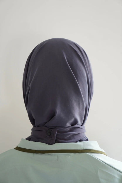 Hijab cagoule Gris – Léger, couvrant et confortable Hnynnamodesty