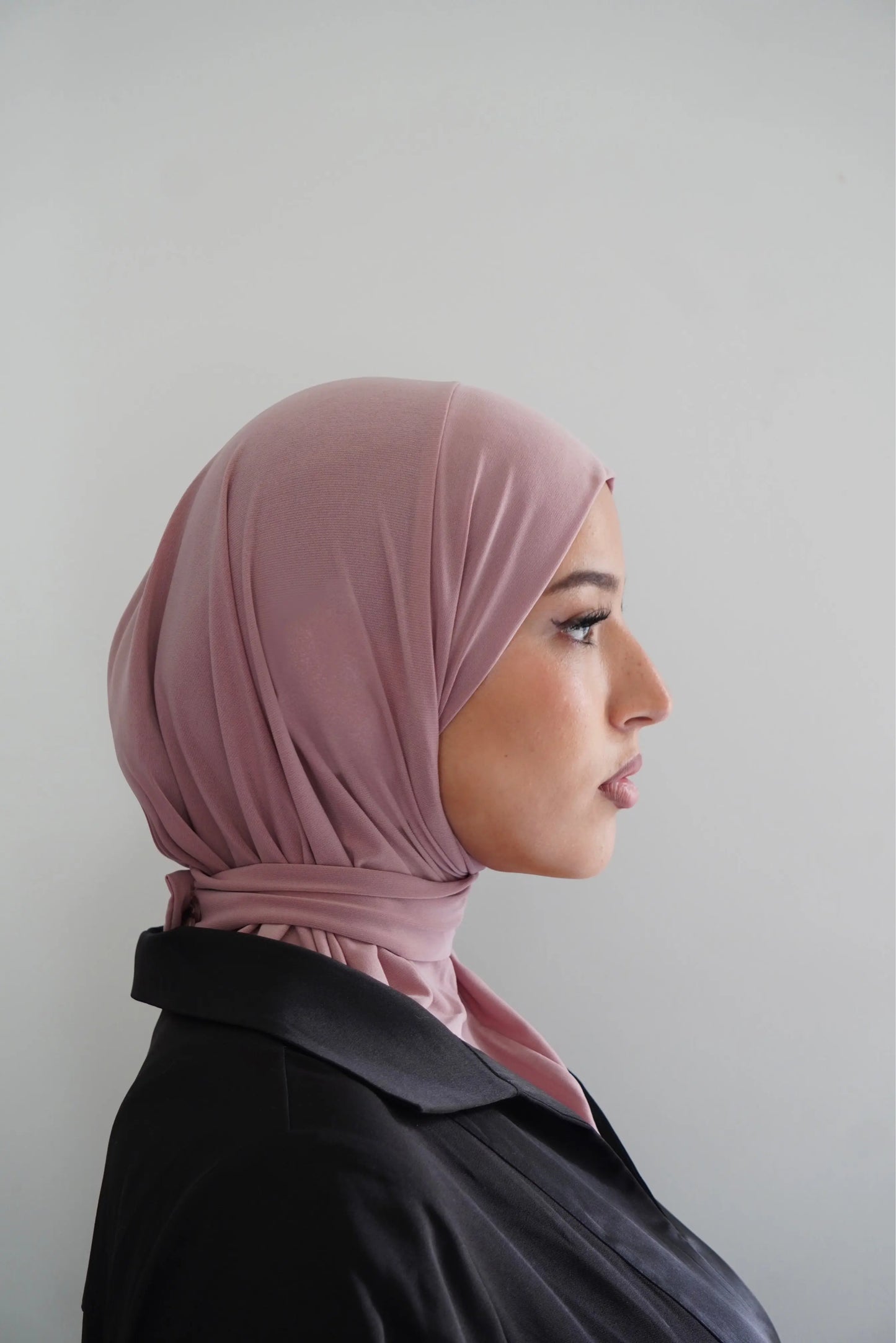 Hijab cagoule Rose – Léger, couvrant et confortable Hnynnamodesty